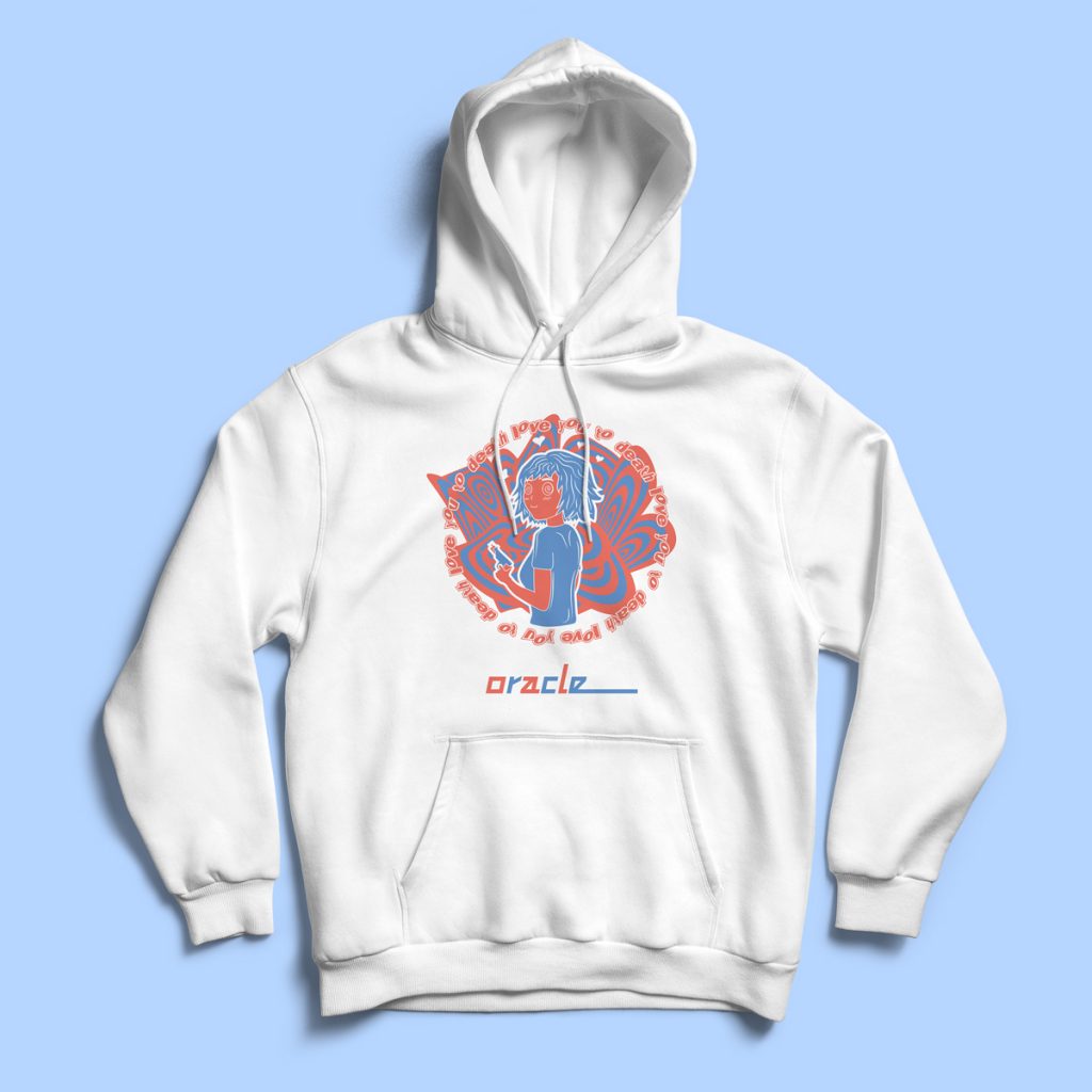 Hoodie Design for made-up company Oracle, created by Montreal Graphic Designer Jonathan Burgstaller